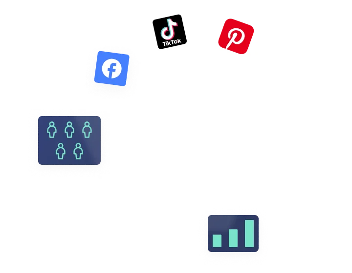 Full funnel setup i vores Paid Social strategi til pinterest, facebook, instagram og tiktok