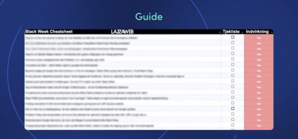 LAZZAWEB - Guide: Black Week Cheatsheet